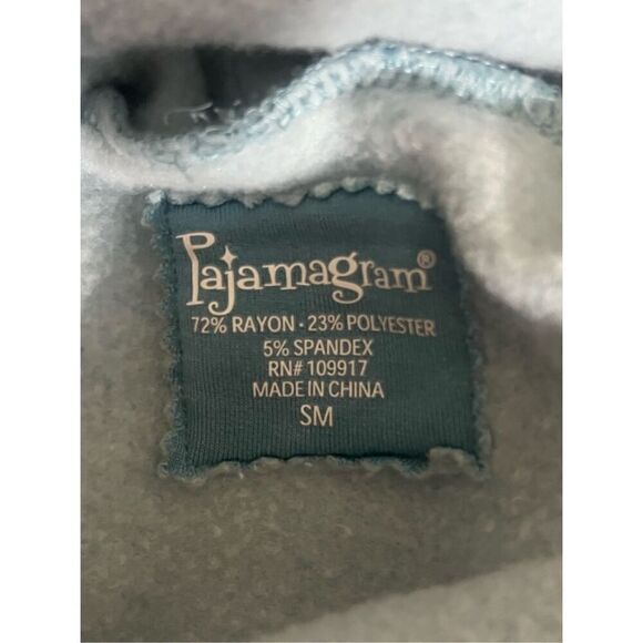 Pajama Gram Blue Kowel Neck Shirt & Wide Leg Pants Sz Small New - Picture 6 of 8